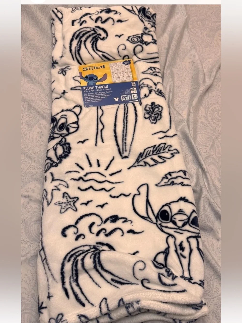 Disney Stitch Super Plush Outline Blanket
